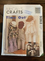 9262 378 36'' MCCALLS 3 TIME-OUT,PEEK-A-BOO CHILD DOLLS PATTERN